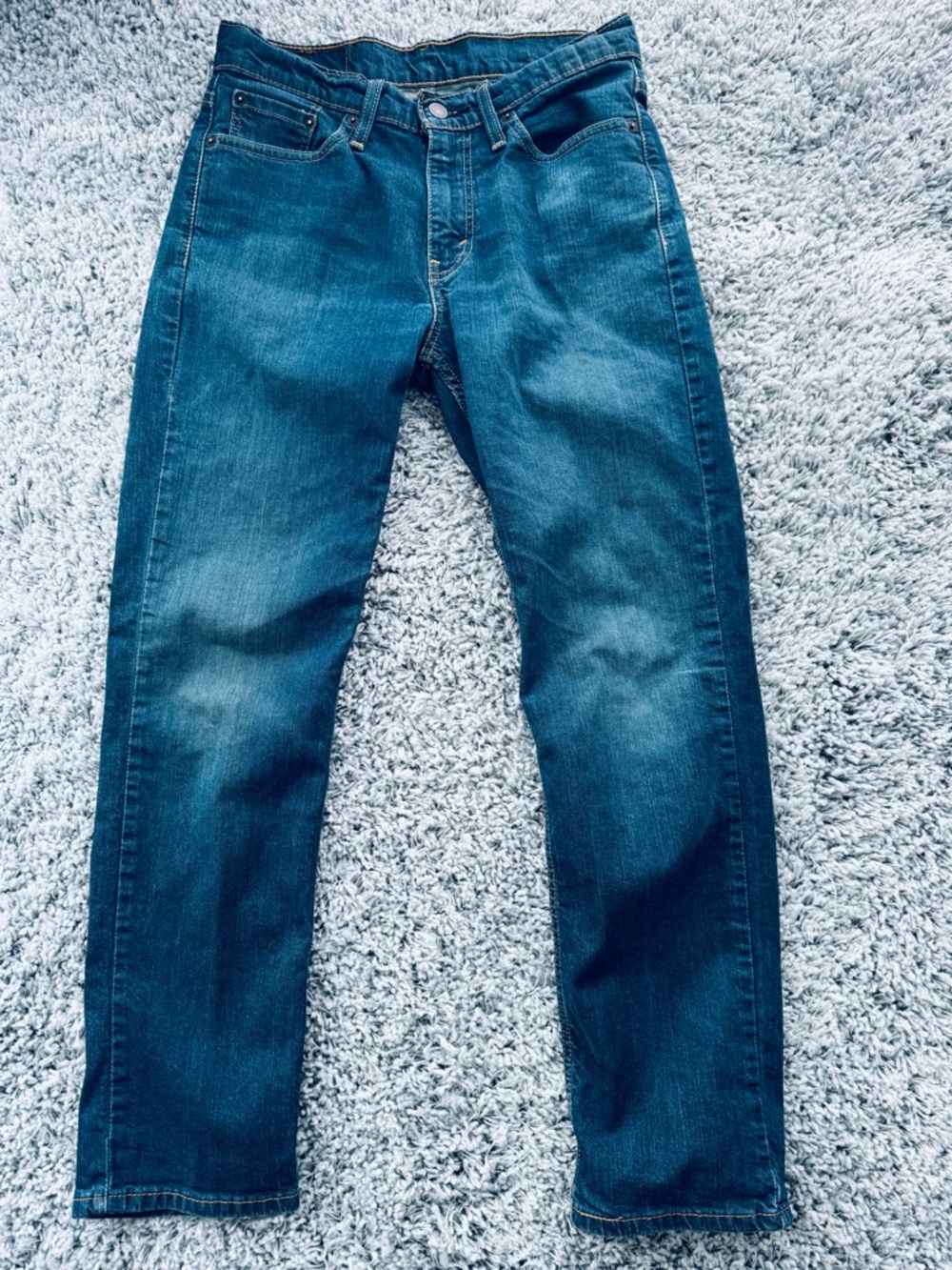 Mens Levi's 514 Dark Blue Straight Leg Jeans 29x30
